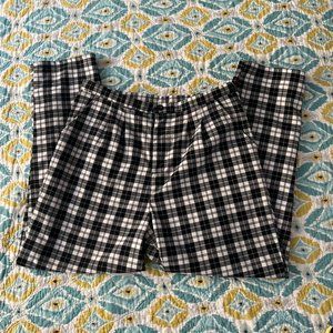 Black and white plaid pants